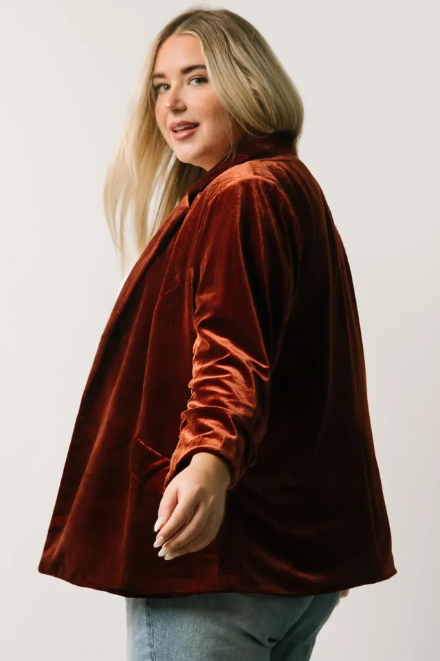 Women Brinton Velvet Blazer Cinnamon Baltic Born Outerwear Women Brinton Velvet Blazer Cinnamon Baltic Born Outerwear