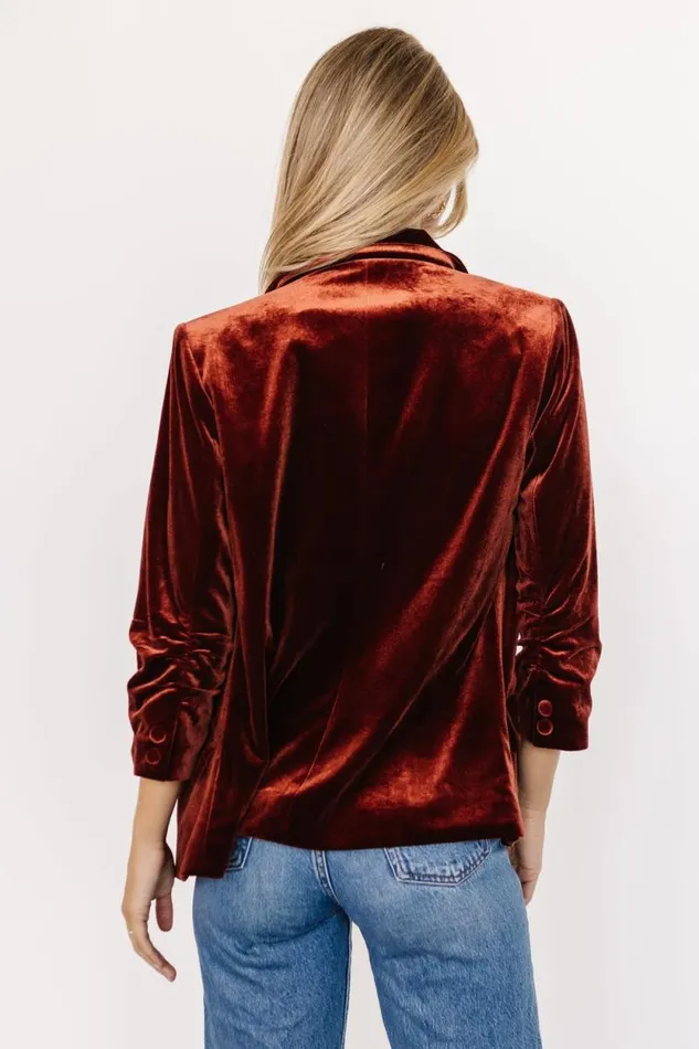 Women Brinton Velvet Blazer Cinnamon Baltic Born Outerwear Women Brinton Velvet Blazer Cinnamon Baltic Born Outerwear