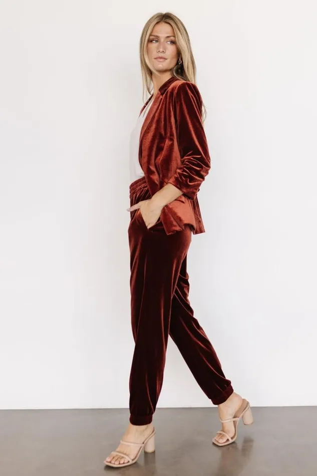 Women Brinton Velvet Blazer Cinnamon Baltic Born Outerwear Women Brinton Velvet Blazer Cinnamon Baltic Born Outerwear
