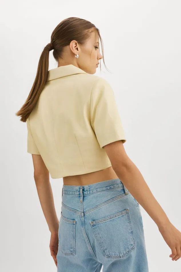 Women CALATEA Short Sleeve Blazer Buttermilk LAMARQUE Blazers Women CALATEA Short Sleeve Blazer Buttermilk LAMARQUE Blazers