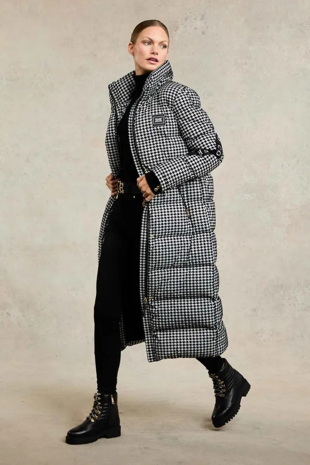 Women Camden Longline Coat Houndstooth Holland Cooper Coats Women Camden Longline Coat Houndstooth Holland Cooper Coats