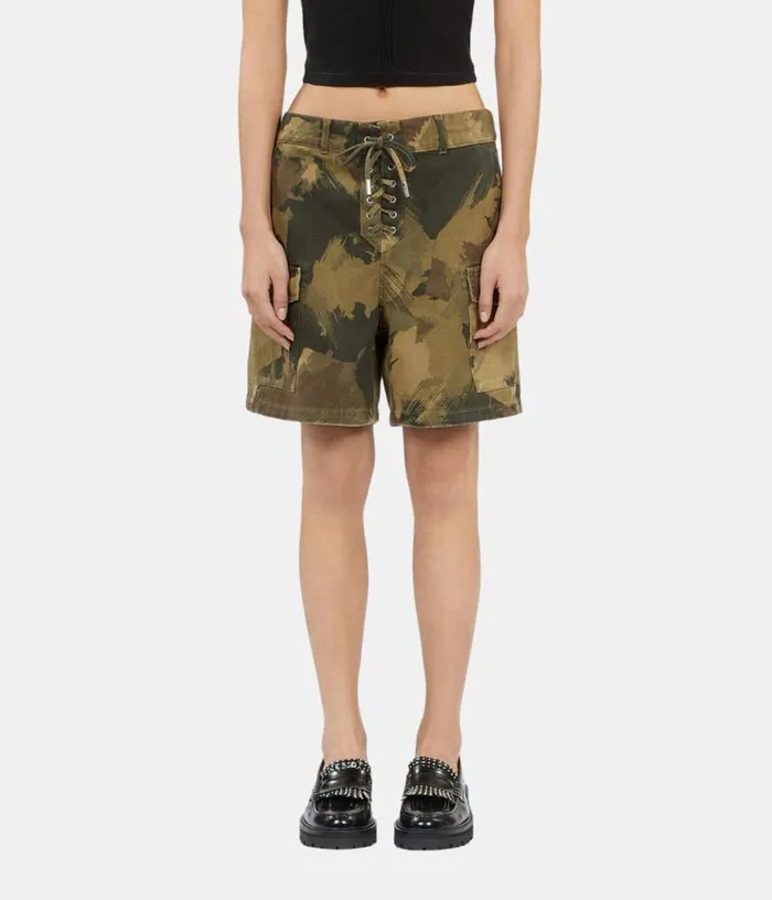 Women Camouflage Denim Shorts THE KOOPLES Skirts and Shorts