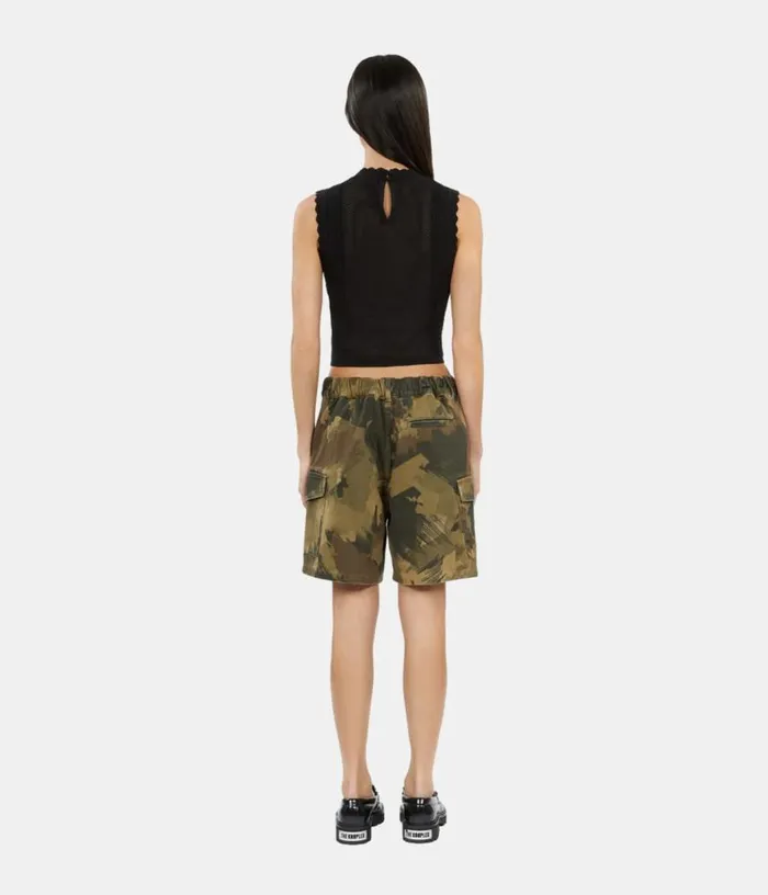 Women Camouflage Denim Shorts THE KOOPLES Skirts and Shorts