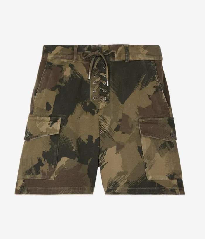 Women Camouflage Denim Shorts THE KOOPLES Skirts and Shorts
