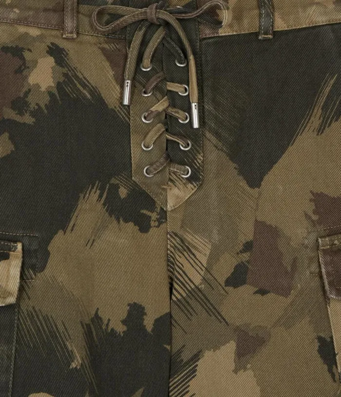 Women Camouflage Denim Shorts THE KOOPLES Skirts and Shorts