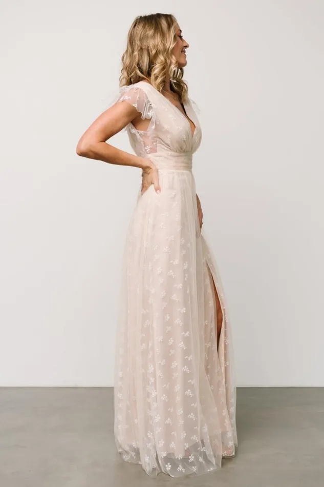 Women Caterina Tulle Maxi Dress Natural White Baltic Born Tulle Styles Women Caterina Tulle Maxi Dress Natural White Baltic Born Tulle Styles