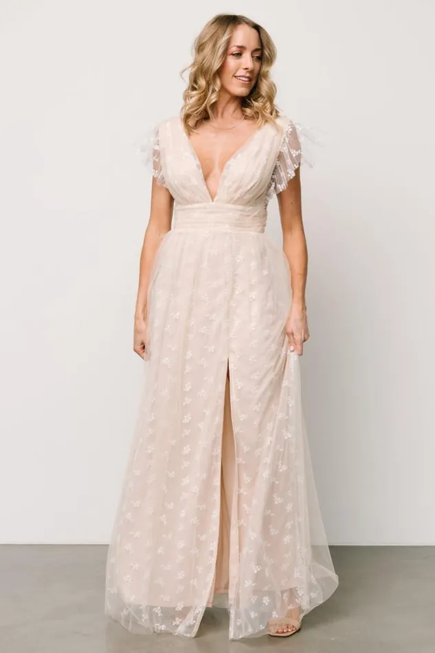 Women Caterina Tulle Maxi Dress Natural White Baltic Born Tulle Styles Women Caterina Tulle Maxi Dress Natural White Baltic Born Tulle Styles