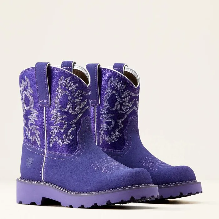 Women Chelsea Boots Ariat Fatbaby Western Boot Violet Suedepurple Metallic Women Chelsea Boots Ariat Fatbaby Western Boot Violet Suedepurple Metallic