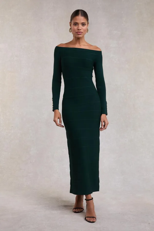 Women Christina Bandage Dress Deep Emerald Holland Cooper Dresses