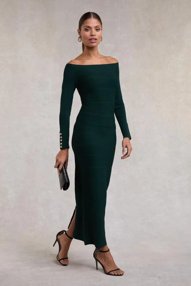 Women Christina Bandage Dress Deep Emerald Holland Cooper Dresses Women Christina Bandage Dress Deep Emerald Holland Cooper Dresses