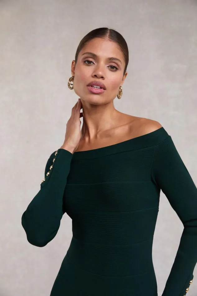 Women Christina Bandage Dress Deep Emerald Holland Cooper Dresses Women Christina Bandage Dress Deep Emerald Holland Cooper Dresses