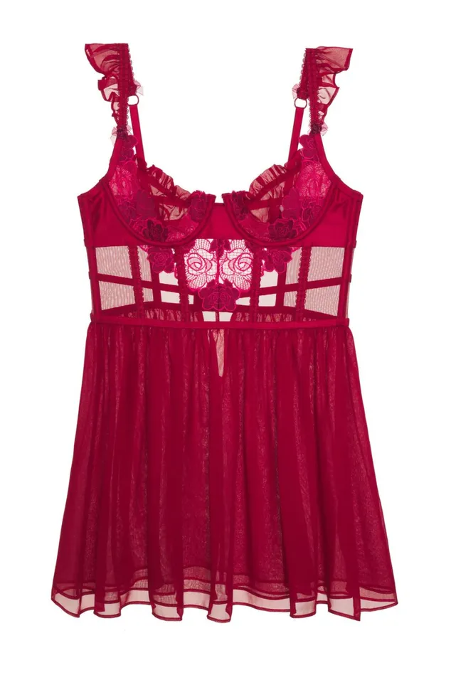Women Clara Slip Dress Red For Love and Lemons Lingerie Women Clara Slip Dress Red For Love and Lemons Lingerie