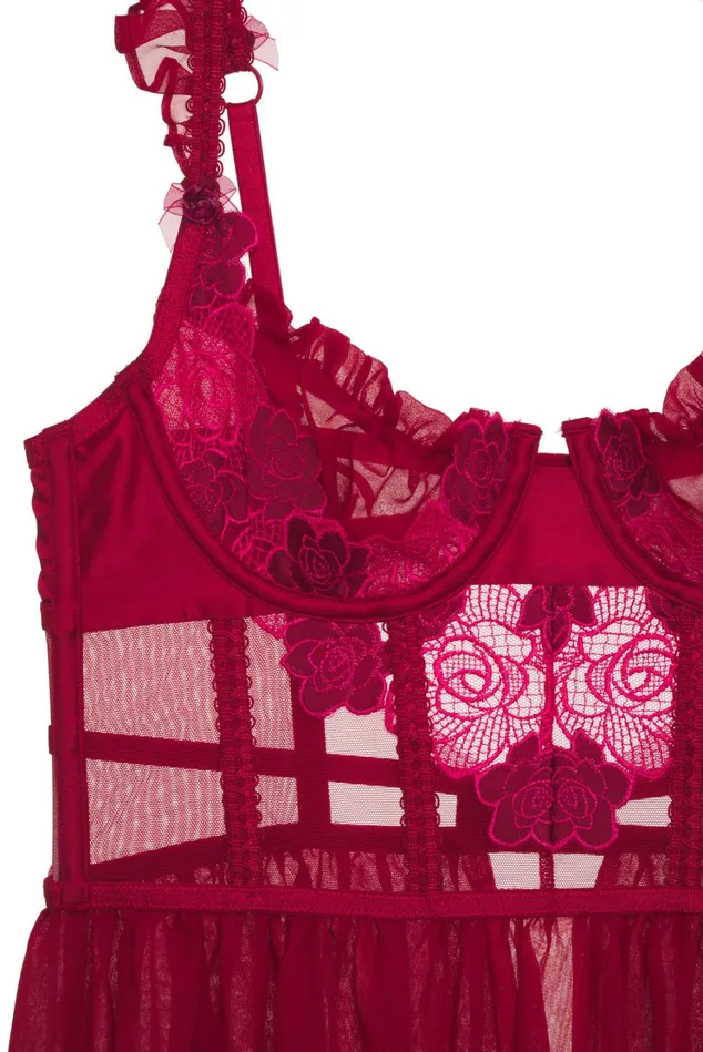 Women Clara Slip Dress Red For Love and Lemons Lingerie Women Clara Slip Dress Red For Love and Lemons Lingerie