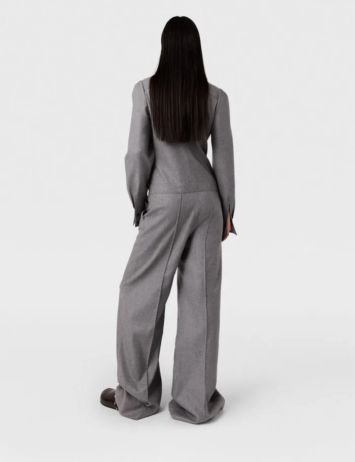 Women ClaspEmbellished Wool Jumpsuit Light Grey Melange Stella McCartney Jumpsuits Women ClaspEmbellished Wool Jumpsuit Light Grey Melange Stella McCartney Jumpsuits