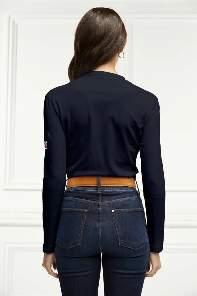 Women Classic Long Sleeve Polo Shirt Ink Navy Holland Cooper Polo Shirts Women Classic Long Sleeve Polo Shirt Ink Navy Holland Cooper Polo Shirts