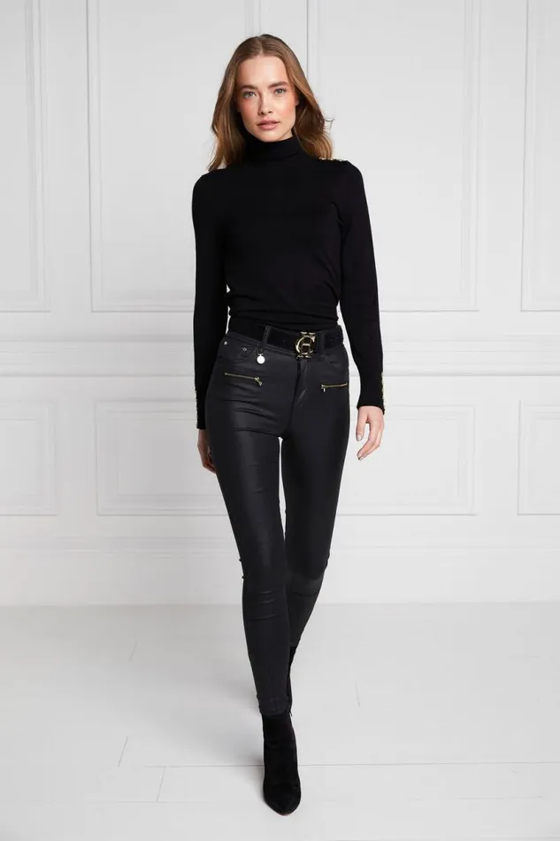Women Coated Jodhpur Jean Black Holland Cooper Jeans