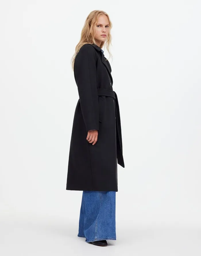 Women Coats Jackets Madewell DoubleBreasted Trench Coat True Black