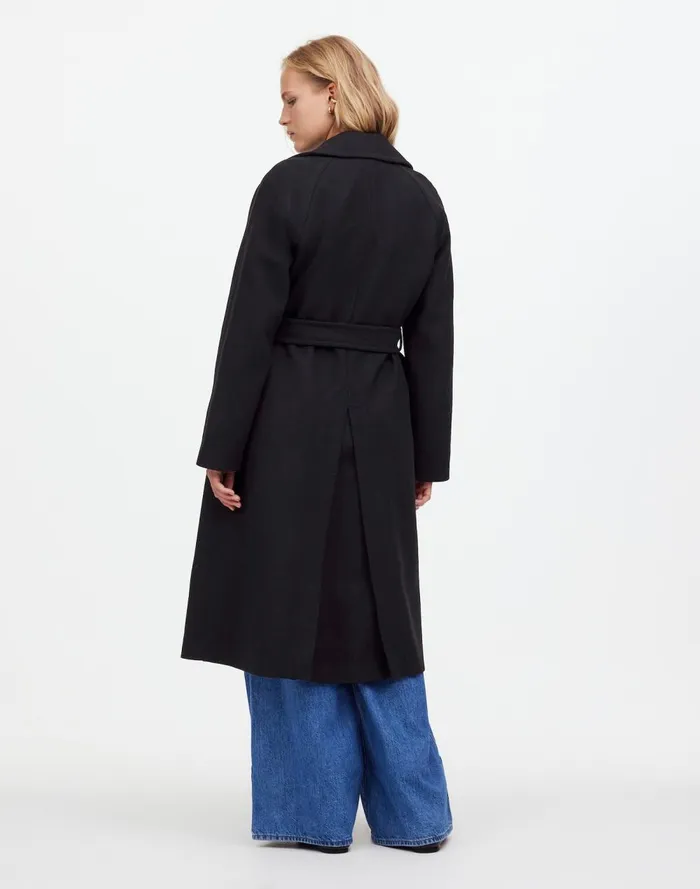 Women Coats Jackets Madewell DoubleBreasted Trench Coat True Black
