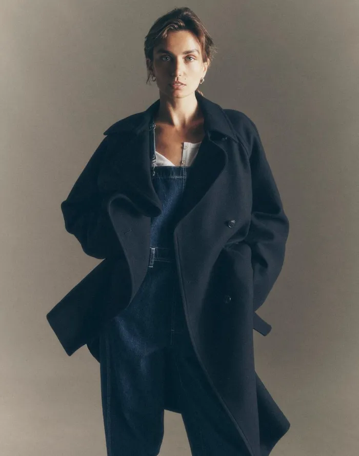 Women Coats Jackets Madewell DoubleBreasted Trench Coat True Black