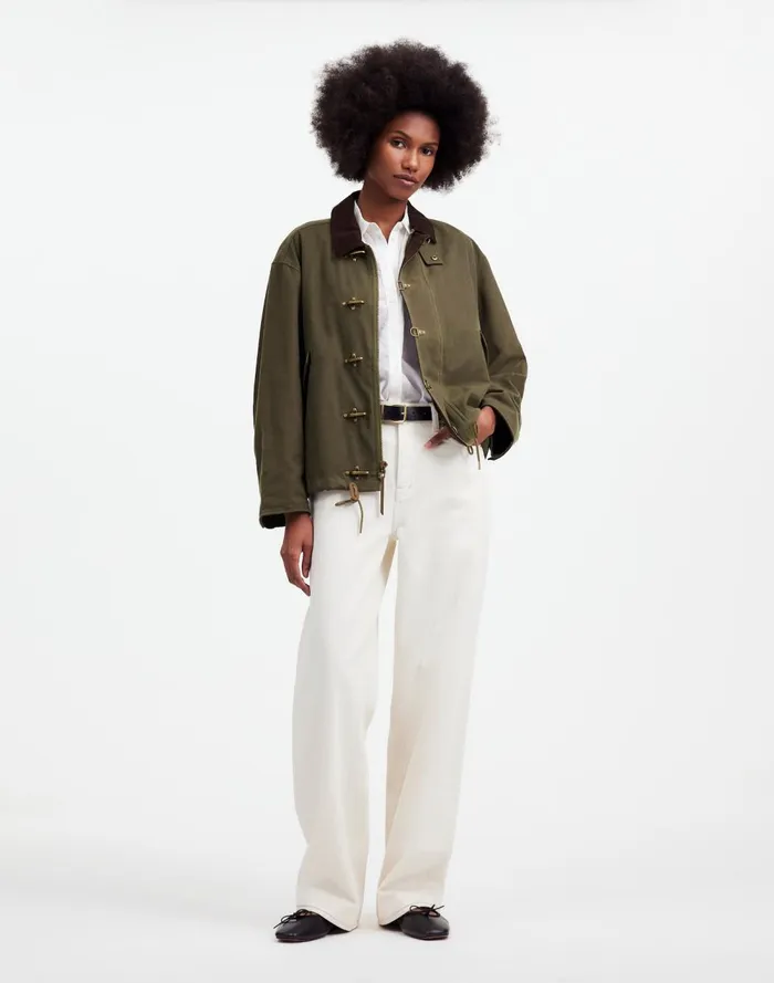 Women Coats Jackets Madewell Madewell X Alpha Industries Waxed Cotton Car Coat Cargo Olive Women Coats Jackets Madewell Madewell X Alpha Industries Waxed Cotton Car Coat Cargo Olive
