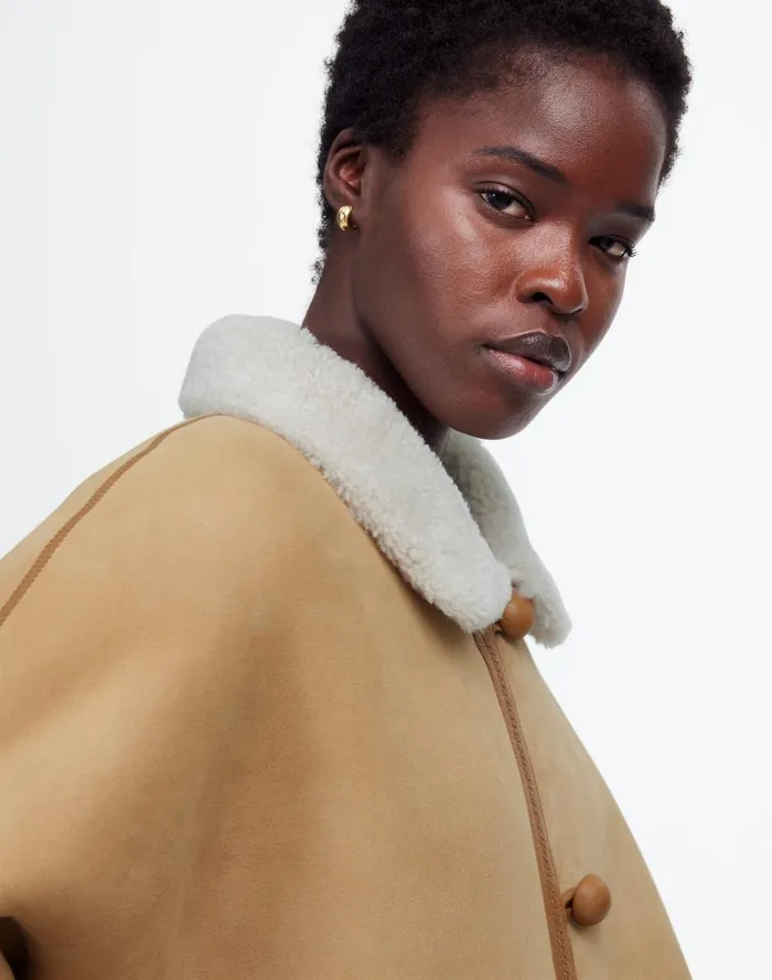 Women Coats Jackets Madewell Suede Oversized Long Jacket Winter White