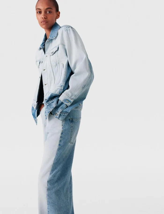 Women Contrast Panel StraightLeg Jeans Blue Stella McCartney Pants And Shorts Women Contrast Panel StraightLeg Jeans Blue Stella McCartney Pants And Shorts