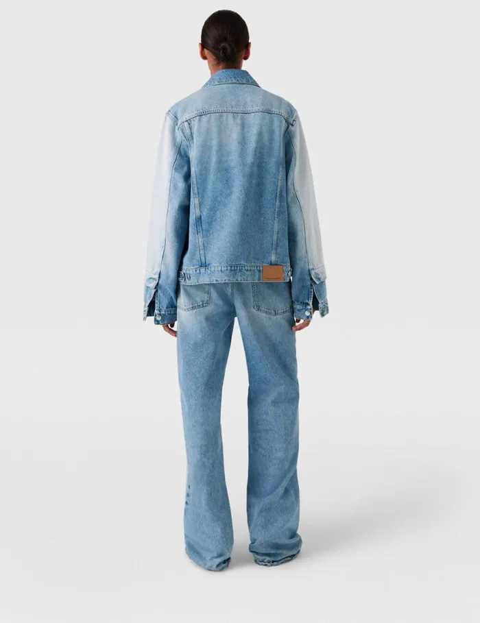 Women Contrast Panel StraightLeg Jeans Blue Stella McCartney Pants And Shorts Women Contrast Panel StraightLeg Jeans Blue Stella McCartney Pants And Shorts