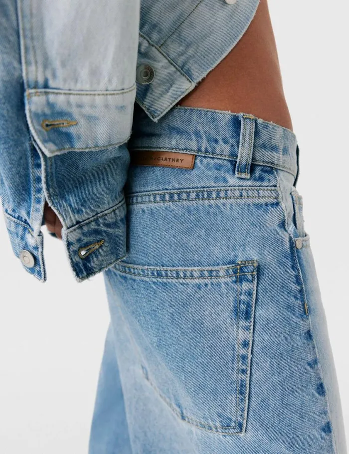 Women Contrast Panel StraightLeg Jeans Blue Stella McCartney Pants And Shorts Women Contrast Panel StraightLeg Jeans Blue Stella McCartney Pants And Shorts