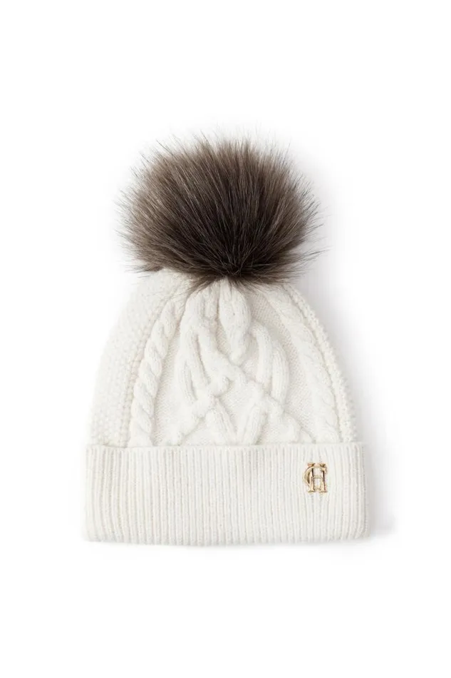 Women Cortina Bobble Hat Cream Holland Cooper Hats and Headbands