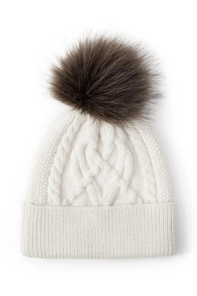 Women Cortina Bobble Hat Cream Holland Cooper Hats and Headbands Women Cortina Bobble Hat Cream Holland Cooper Hats and Headbands
