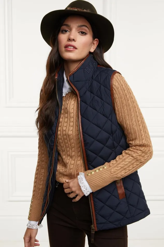 Women Country Quilted Gilet Ink Navy Holland Cooper Gilets