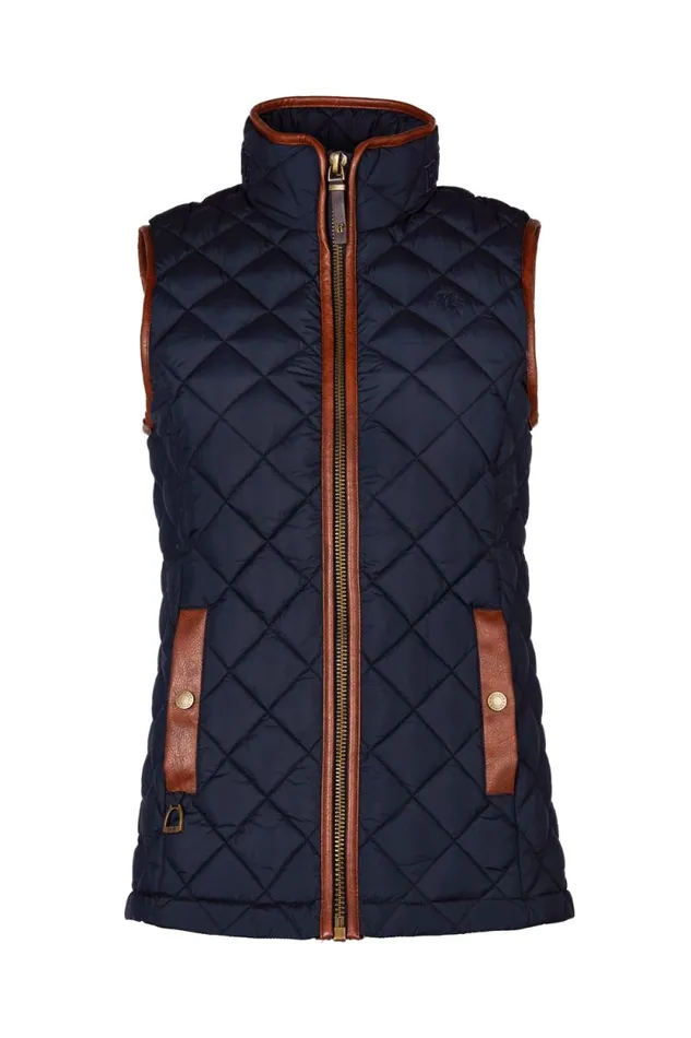 Women Country Quilted Gilet Ink Navy Holland Cooper Gilets Women Country Quilted Gilet Ink Navy Holland Cooper Gilets