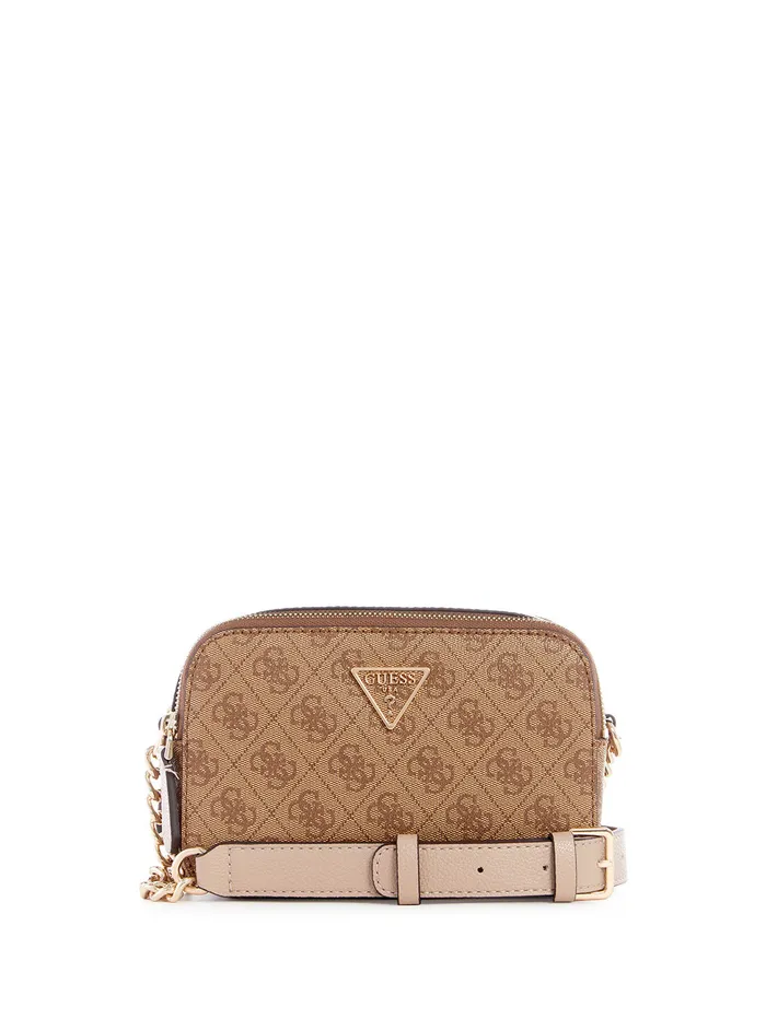 Women Crossbody GUESS Latte Logo Noelle Crossbody Camera Bag