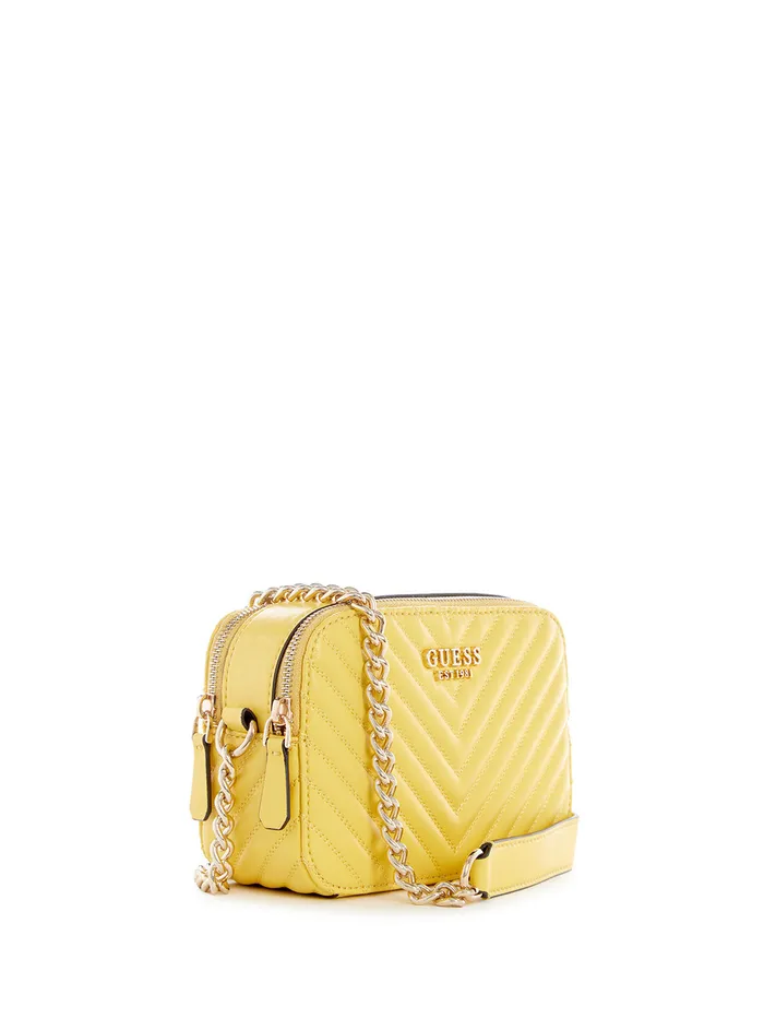 Women Crossbody GUESS Yellow Quilted Noelle Crossbody Camera Bag Women Crossbody GUESS Yellow Quilted Noelle Crossbody Camera Bag