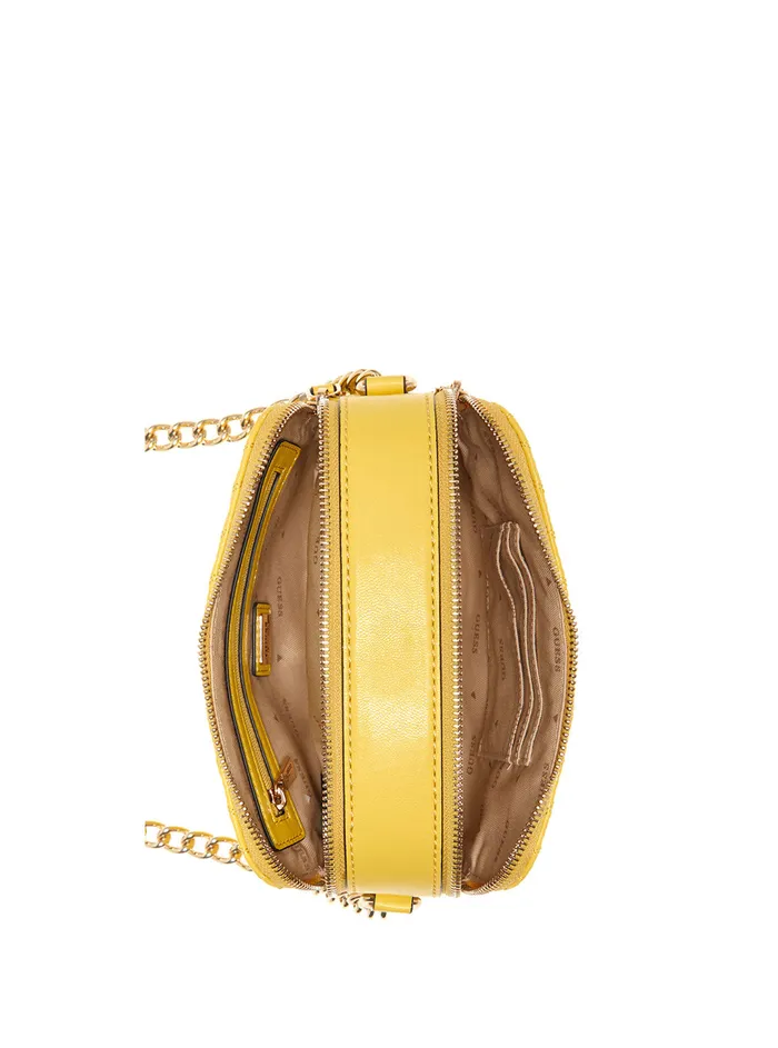 Women Crossbody GUESS Yellow Quilted Noelle Crossbody Camera Bag Women Crossbody GUESS Yellow Quilted Noelle Crossbody Camera Bag