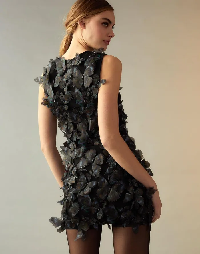 Women Cynthia Rowley Bottoms Butterfly Appliqu Skirt Blkmul Women Cynthia Rowley Bottoms Butterfly Appliqu Skirt Blkmul