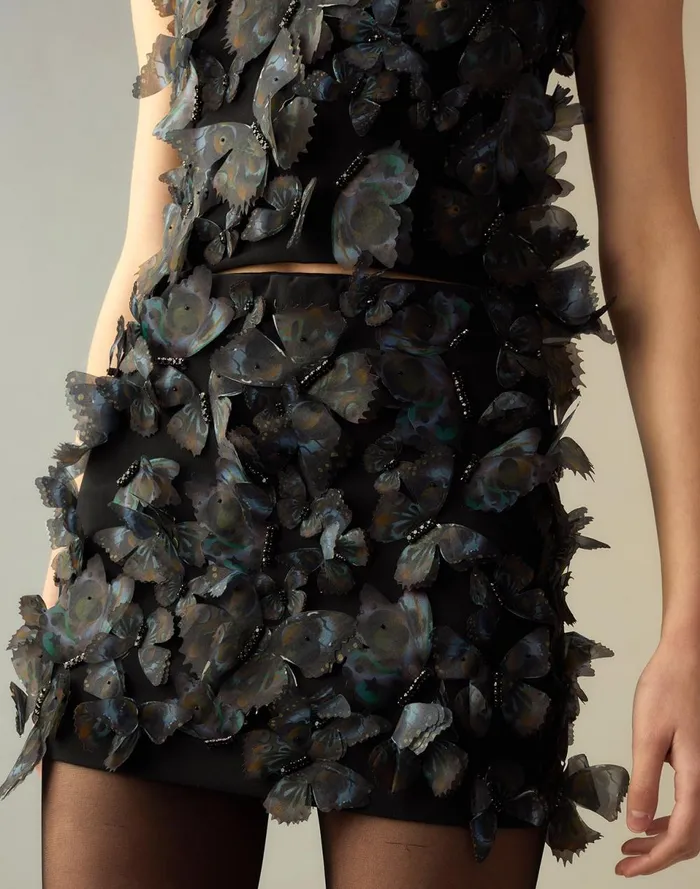Women Cynthia Rowley Bottoms Butterfly Appliqu Skirt Blkmul Women Cynthia Rowley Bottoms Butterfly Appliqu Skirt Blkmul