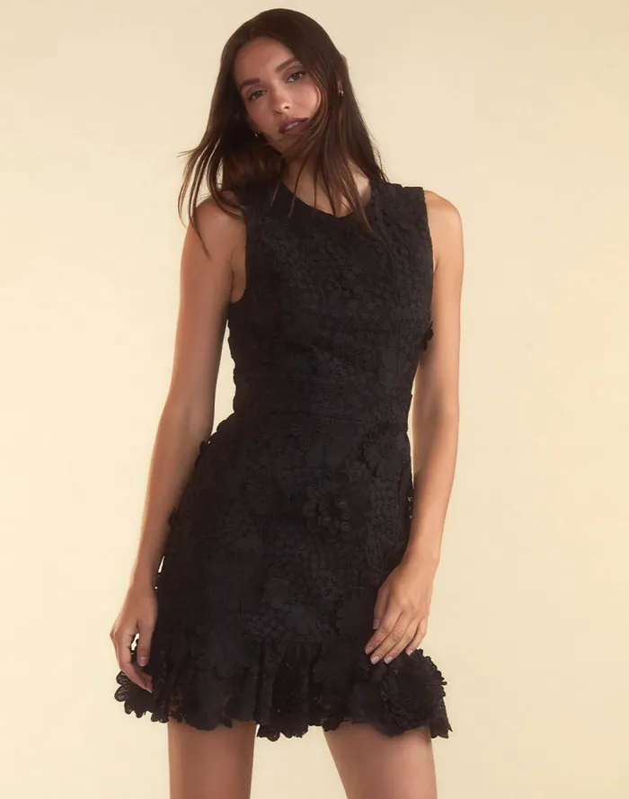 Women Cynthia Rowley Dresses Blooming Lace Cocktail Dress Black Women Cynthia Rowley Dresses Blooming Lace Cocktail Dress Black