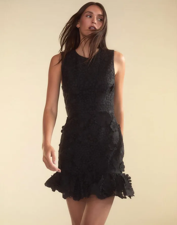 Women Cynthia Rowley Dresses Blooming Lace Cocktail Dress Black Women Cynthia Rowley Dresses Blooming Lace Cocktail Dress Black