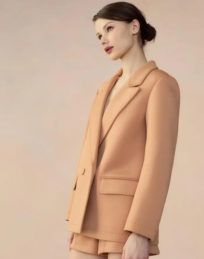 Women Cynthia Rowley Outerwear Bonded Pick Stitch Jacket Tan Women Cynthia Rowley Outerwear Bonded Pick Stitch Jacket Tan