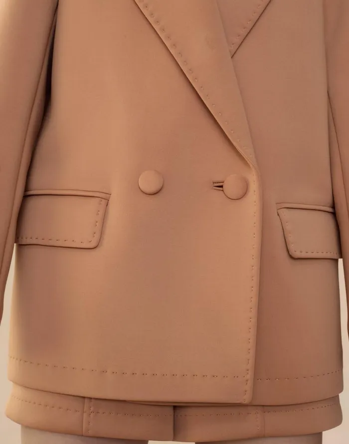 Women Cynthia Rowley Outerwear Bonded Pick Stitch Jacket Tan Women Cynthia Rowley Outerwear Bonded Pick Stitch Jacket Tan
