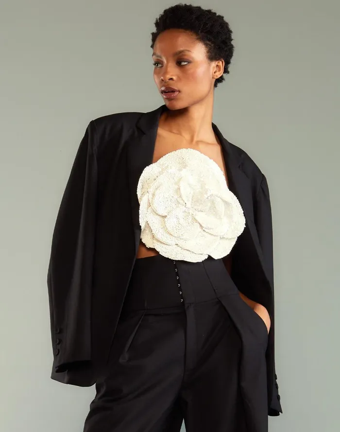 Women Cynthia Rowley Outerwear Wool Oversized Blazer Black