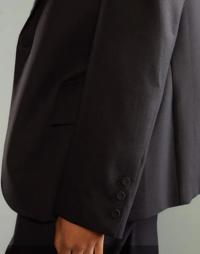 Women Cynthia Rowley Outerwear Wool Oversized Blazer Black Women Cynthia Rowley Outerwear Wool Oversized Blazer Black