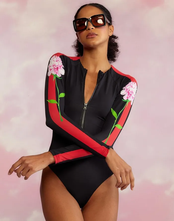 Women Cynthia Rowley Swim Riley Surfsuit Black Women Cynthia Rowley Swim Riley Surfsuit Black