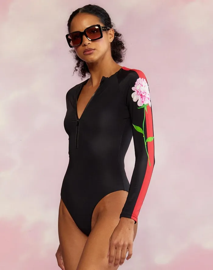 Women Cynthia Rowley Swim Riley Surfsuit Black Women Cynthia Rowley Swim Riley Surfsuit Black