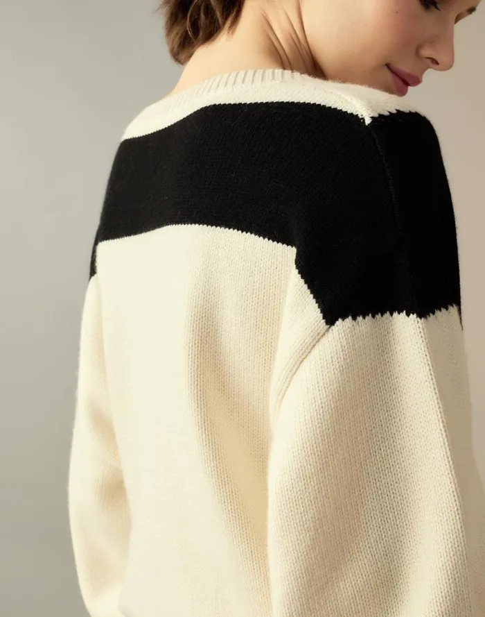 Women Cynthia Rowley Tops Collegiate VNeck Sweater Whtbl Women Cynthia Rowley Tops Collegiate VNeck Sweater Whtbl