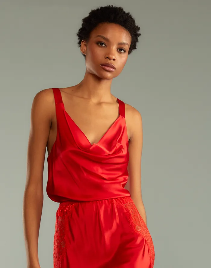 Women Cynthia Rowley Tops Lya Silk Blouse Red Women Cynthia Rowley Tops Lya Silk Blouse Red