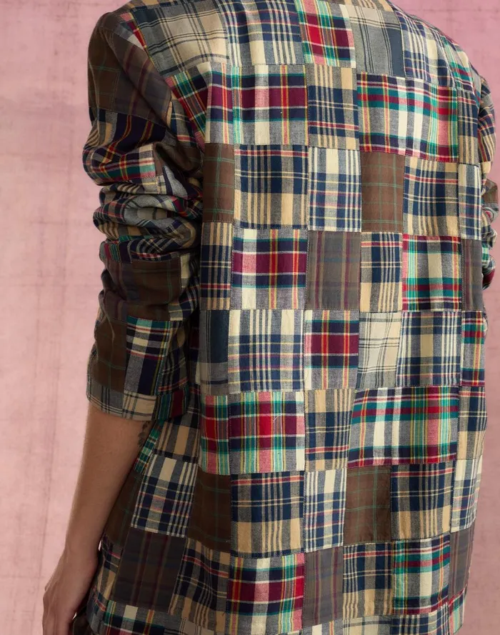 Women Cynthia Rowley Tops Madrid Madras Blazer Plaid Women Cynthia Rowley Tops Madrid Madras Blazer Plaid