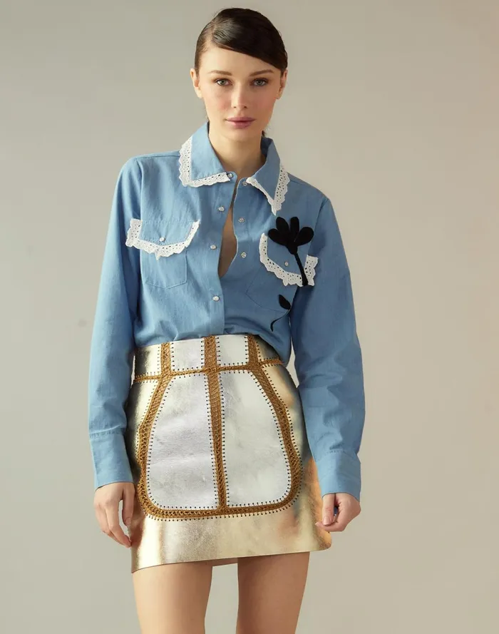 Women Cynthia Rowley Tops Not My First Rodeo Shirt Bluchm