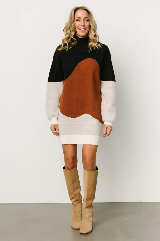 Women Dasha Sweater Dress Black Multi Baltic Born Short Dresses
